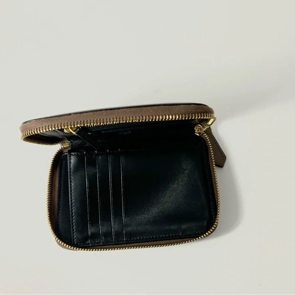 FENDI Bifold Wallet Visor Way Leather Brown Women's 8M0401-6GM